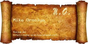 Mike Orsolya névjegykártya