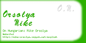 orsolya mike business card